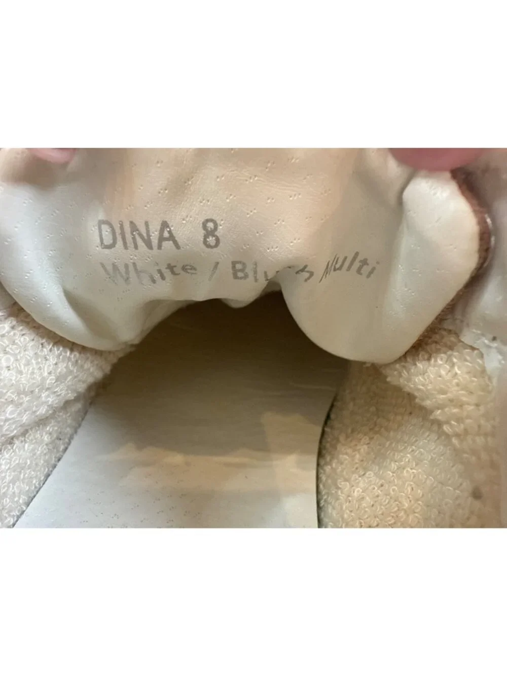 Vintage Havana Dina blush white Women 8 low top Sneakers Suede Toe Metallic Heel